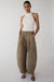 Voluminous barrel leg pant in brown — main image