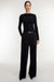 Pleated pants with stud details in black — main image
