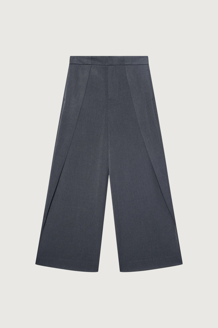 WIDE LEG PANT WITH FOLDED PLEAT