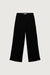Front wrap straight leg trouser in black — main image