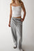 High-rise straight leg sweatpant in gray — main image