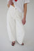 White workwear barrel jean in ivory — main image