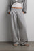 Fleece studio barrel leg sweatpant in medium heather grey — main image