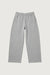 Fleece studio barrel leg sweatpant in medium heather grey — main image