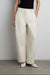 Woven twill barrel leg pant in cream — main image