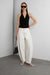 Mid-rise curved waist barrel leg pant in ecru — main image