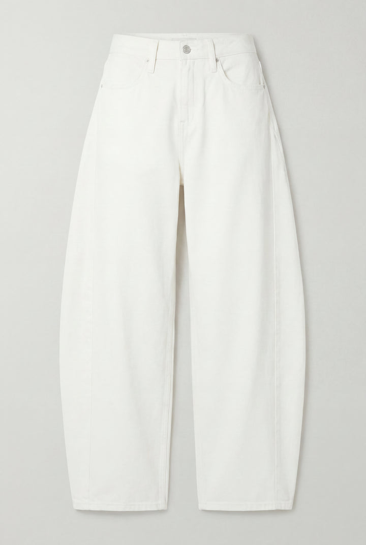 MID-RISE CURVED BARREL LEG PANT in Ecru — alternate angle