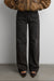 Marled wide leg pant in black mix — main image