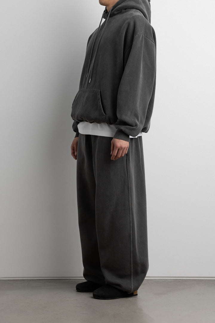 FLEECE STUDIO BOYFRIEND SWEATPANT in Charcoal — alternate angle
