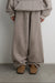 Fleece studio boyfriend sweatpant in taupe grey — main image