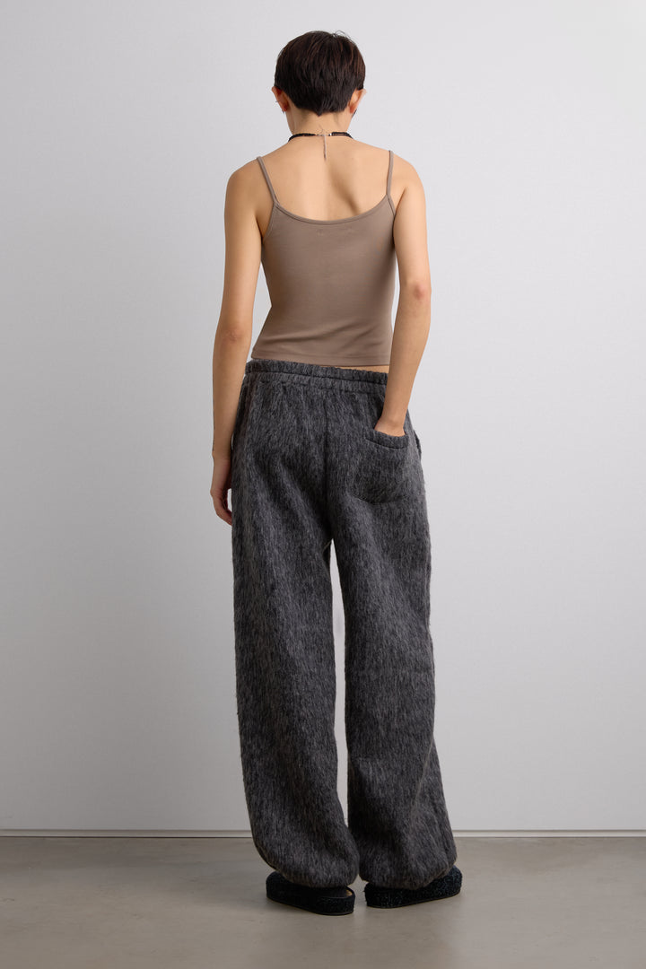MARLED ELASTIC WAISTBAND PANT in Charcoal — alternate angle