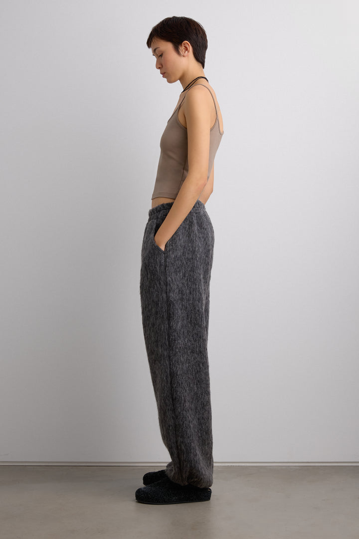 MARLED ELASTIC WAISTBAND PANT in Charcoal — alternate angle