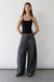 Fold-over waist pant in charcoal — main image