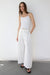 Fold-over waist pant in ivory — main image
