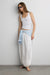 Nylon balloon pant in white — main image