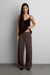 Low-rise straight leg trouser in ash brown — main image