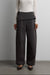 Foldover waist wide leg pant in charcoal — main image