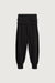 Draped waist tapered pant in charcoal — main image