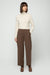 Elastic waistband pant in coffee bean — image