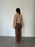 Elastic waistband pant in coffee bean — image