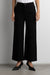 Cropped length twill wide leg pant in black — main image
