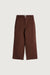 Cropped length twill wide leg pant in pinecone — main image