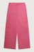 Cropped length twill wide leg pant in pink carnation — main image