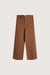 Cropped length twill wide leg pant in toasted coconut — main image