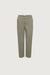 Cropped length twill wide leg pant in vetiver — main image