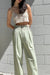 Paperbag waist pants in desert sage — main image