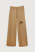 Ripped wide leg pant in dark beige — main image