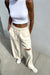 Ripped wide leg pant in oatmeal — main image