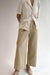 Ramie cotton pant in beige — main image