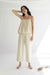 Ramie cotton pant in oatmeal — main image