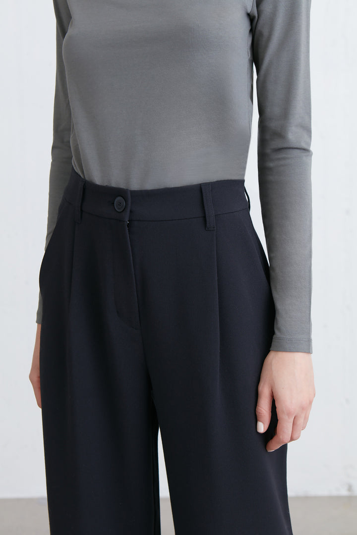 STRAIGHT LEG PANTS in Black — alternate angle