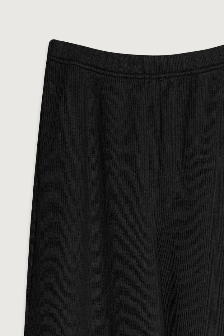 RIB-KNIT PANT in Black — alternate angle