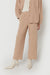 Rib-knit pant in light warm tan — main image