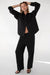 Elastic waist pant in black — main image