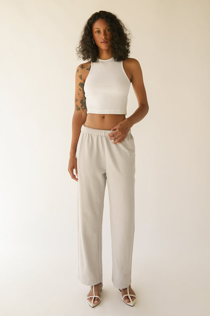 ELASTIC WAIST PANT in Vapor Blue — alternate angle