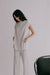 Elastic waist pants in silver gray — main image