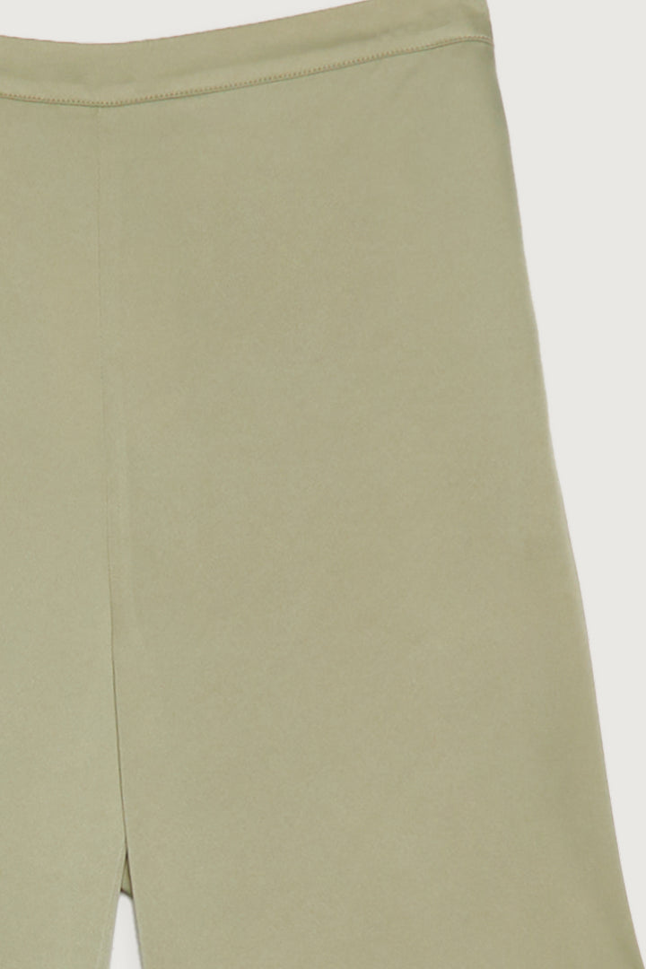 STRAIGHT SATIN PANT in Elm — alternate angle