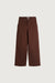 Long length twill wide leg pant in pinecone — main image