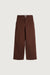 Long length twill wide leg pant in pinecone — main image