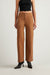 Long length twill wide leg pant in toasted coconut — main image