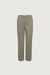 Long length twill wide leg pant in vetiver — main image