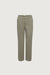 Long length twill wide leg pant in vetiver — main image