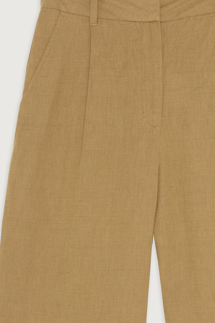 LINEN PANT in Gothic Olive — alternate angle