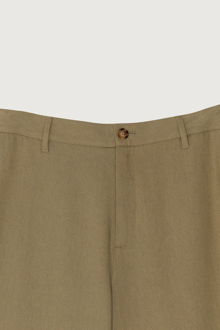 WIDE LEG LINEN PANTS in Taupe — alternate angle
