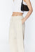 Linen drawstring pants in oatmeal — main image