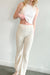 Flared corduroy pant in cream — main image